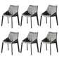 Modern Gray Dining Side Chair Faux Leather Armless Dining Chairs Grey 6 Piece Set Clearhalo 'Dining Chairs' 'Dining Tables & Seating' 'dining_chair' 'furn' 'furn_dining_chair' 'Furniture' 'Kitchen & Dining Furniture' 5597863