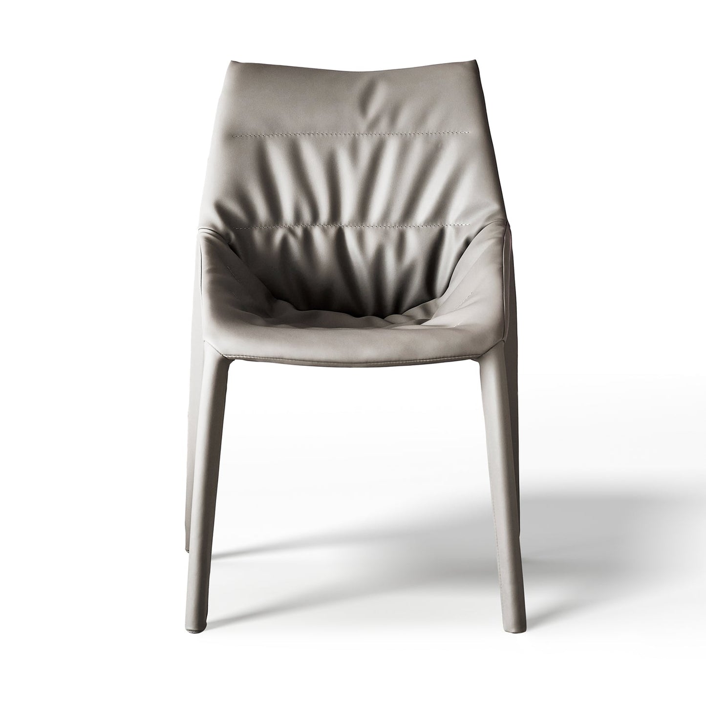 Modern Gray Dining Side Chair Faux Leather Armless Dining Chairs Clearhalo 'Dining Chairs' 'Dining Tables & Seating' 'dining_chair' 'furn' 'furn_dining_chair' 'Furniture' 'Kitchen & Dining Furniture' 5597867