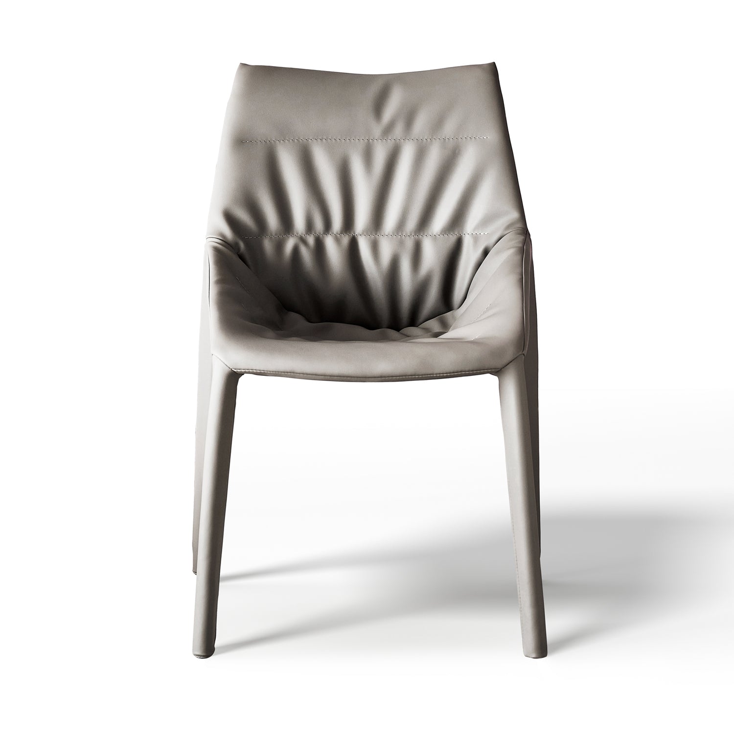 Modern Gray Dining Side Chair Faux Leather Armless Dining Chairs Clearhalo 'Dining Chairs' 'Dining Tables & Seating' 'dining_chair' 'furn' 'furn_dining_chair' 'Furniture' 'Kitchen & Dining Furniture' 5597867