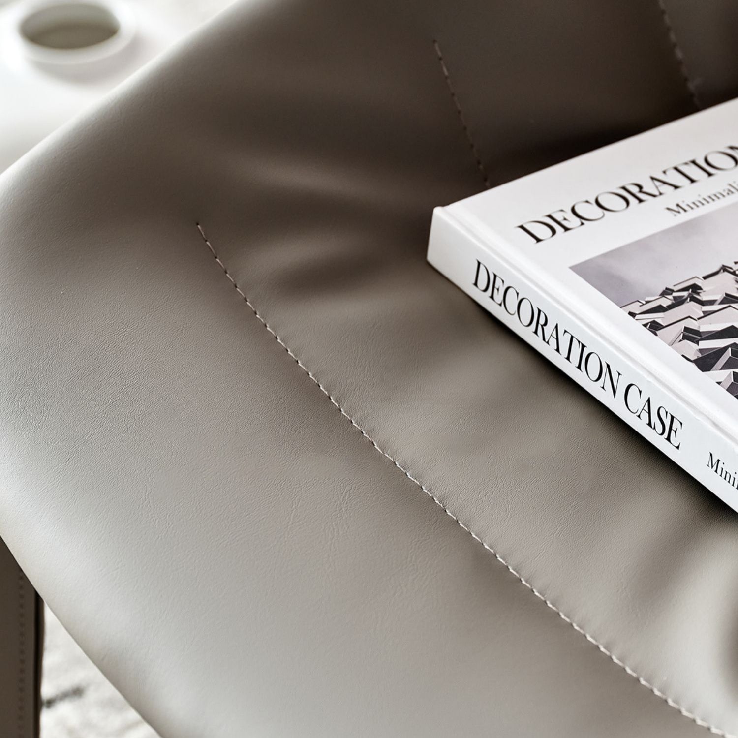 Modern Gray Dining Side Chair Faux Leather Armless Dining Chairs Clearhalo 'Dining Chairs' 'Dining Tables & Seating' 'dining_chair' 'furn' 'furn_dining_chair' 'Furniture' 'Kitchen & Dining Furniture' 5597869