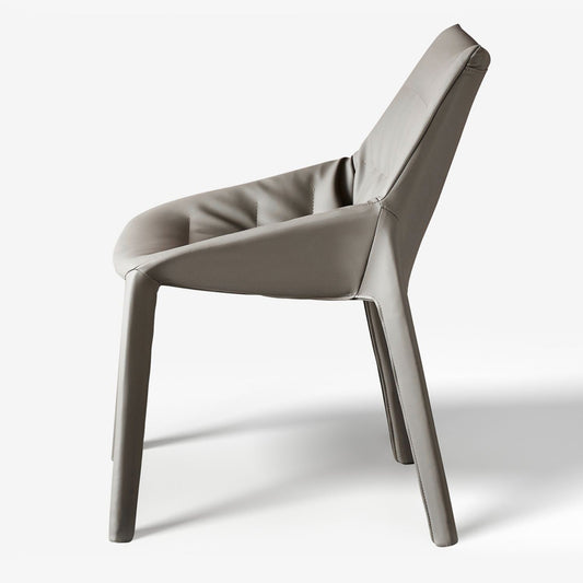 Modern Gray Dining Side Chair Faux Leather Armless Dining Chairs Clearhalo 'Dining Chairs' 'Dining Tables & Seating' 'dining_chair' 'furn' 'furn_dining_chair' 'Furniture' 'Kitchen & Dining Furniture' 5597875