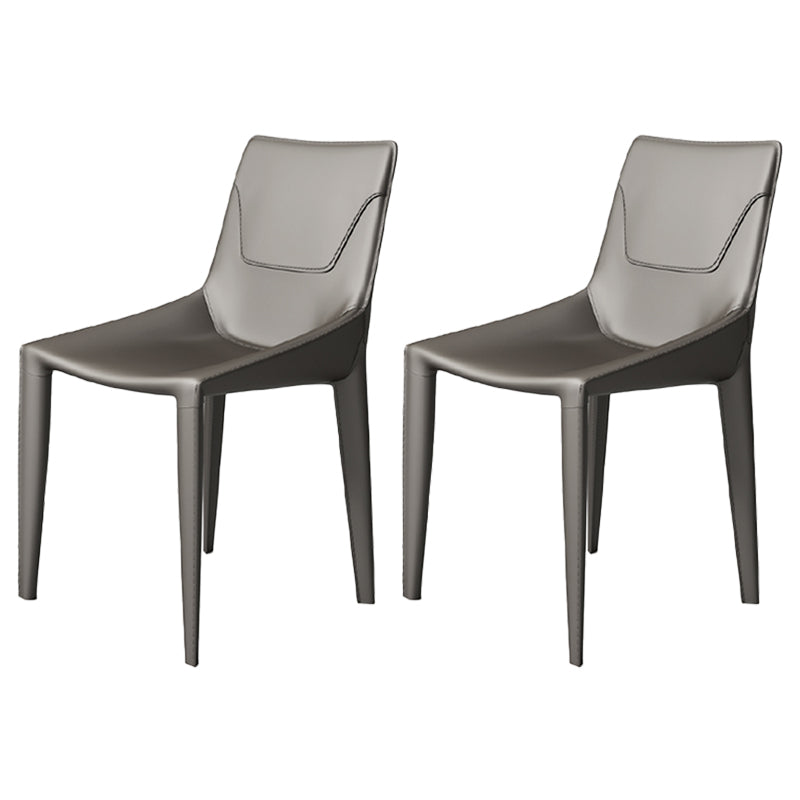 Faux Leather Armless Dining Chairs Upholstered Dining Chairs