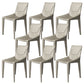 Faux Leather Armless Dining Chairs Upholstered Dining Chairs
