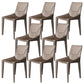 Faux Leather Armless Dining Chairs Upholstered Dining Chairs