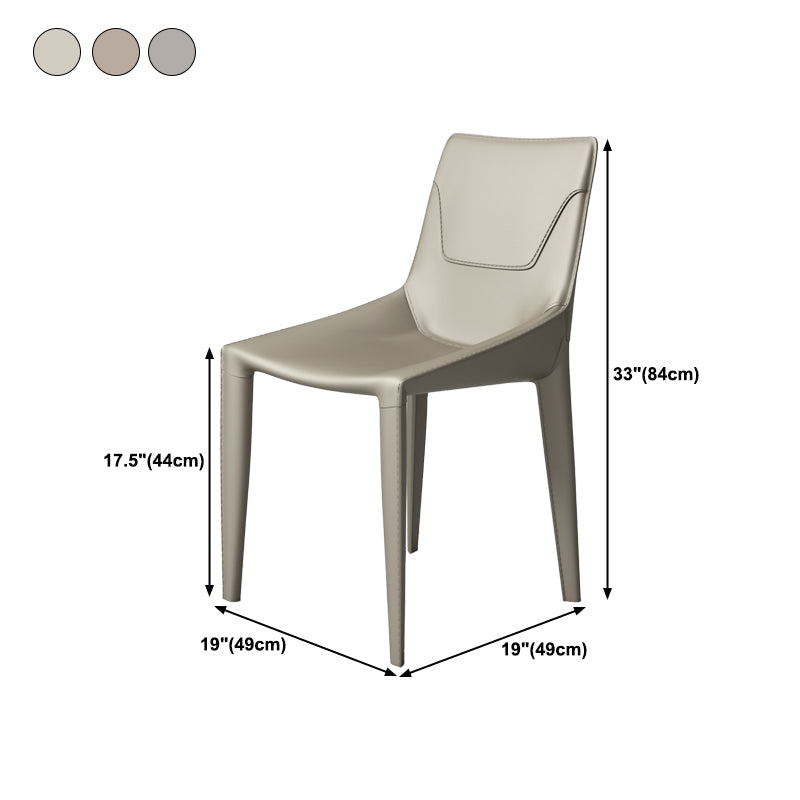 Faux Leather Armless Dining Chairs Upholstered Dining Chairs