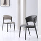 Contemporary Gray Dining Accent Chair Faux Leather Dining Side Chair