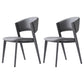 Contemporary Gray Dining Accent Chair Faux Leather Dining Side Chair