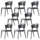 Contemporary Gray Dining Accent Chair Faux Leather Dining Side Chair