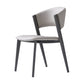 Contemporary Gray Dining Accent Chair Faux Leather Dining Side Chair