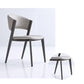 Contemporary Gray Dining Accent Chair Faux Leather Dining Side Chair
