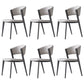 Contemporary Gray Dining Accent Chair Faux Leather Dining Side Chair