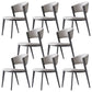 Contemporary Gray Dining Accent Chair Faux Leather Dining Side Chair