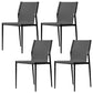 Faux Leather and Metal Dining Room Chair Contemporary Side Chair Grey 4 Piece Set Clearhalo 'Dining Chairs' 'Dining Tables & Seating' 'dining_chair' 'furn' 'furn_dining_chair' 'Furniture' 'Kitchen & Dining Furniture' 5597925
