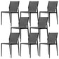 Faux Leather and Metal Dining Room Chair Contemporary Side Chair Grey 8 Piece Set Clearhalo 'Dining Chairs' 'Dining Tables & Seating' 'dining_chair' 'furn' 'furn_dining_chair' 'Furniture' 'Kitchen & Dining Furniture' 5597929