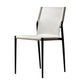 Faux Leather and Metal Dining Room Chair Contemporary Side Chair Off-White 1 Piece Clearhalo 'Dining Chairs' 'Dining Tables & Seating' 'dining_chair' 'furn' 'furn_dining_chair' 'Furniture' 'Kitchen & Dining Furniture' 5597931
