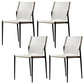 Faux Leather and Metal Dining Room Chair Contemporary Side Chair Off-White 4 Piece Set Clearhalo 'Dining Chairs' 'Dining Tables & Seating' 'dining_chair' 'furn' 'furn_dining_chair' 'Furniture' 'Kitchen & Dining Furniture' 5597935
