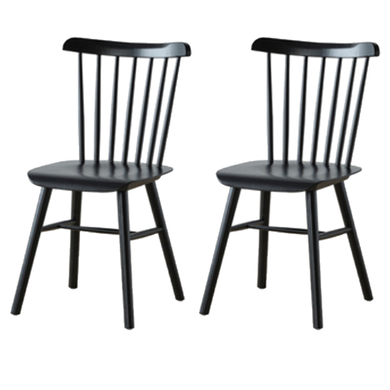 Solid Wood Armless Dining Chairs Contemporary Dining Accent Chair Black 2 Piece Set Clearhalo 'Dining Chairs' 'Dining Tables & Seating' 'dining_chair' 'furn' 'furn_dining_chair' 'Furniture' 'Kitchen & Dining Furniture' 5597944