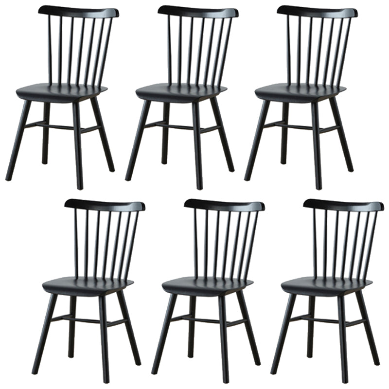 Solid Wood Armless Dining Chairs Contemporary Dining Accent Chair Black 6 Piece Set Clearhalo 'Dining Chairs' 'Dining Tables & Seating' 'dining_chair' 'furn' 'furn_dining_chair' 'Furniture' 'Kitchen & Dining Furniture' 5597948