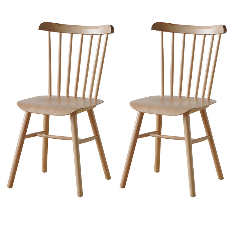 Solid Wood Armless Dining Chairs Contemporary Dining Accent Chair Wood 2 Piece Set Clearhalo 'Dining Chairs' 'Dining Tables & Seating' 'dining_chair' 'furn' 'furn_dining_chair' 'Furniture' 'Kitchen & Dining Furniture' 5597953