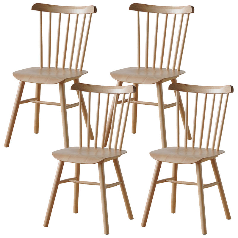 Solid Wood Armless Dining Chairs Contemporary Dining Accent Chair Wood 4 Piece Set Clearhalo 'Dining Chairs' 'Dining Tables & Seating' 'dining_chair' 'furn' 'furn_dining_chair' 'Furniture' 'Kitchen & Dining Furniture' 5597955