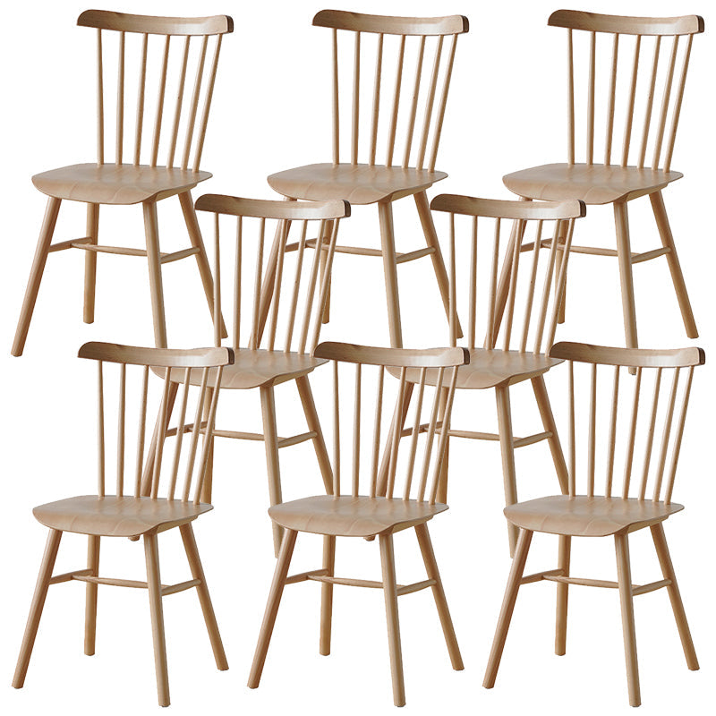Solid Wood Armless Dining Chairs Contemporary Dining Accent Chair Wood 8 Piece Set Clearhalo 'Dining Chairs' 'Dining Tables & Seating' 'dining_chair' 'furn' 'furn_dining_chair' 'Furniture' 'Kitchen & Dining Furniture' 5597959