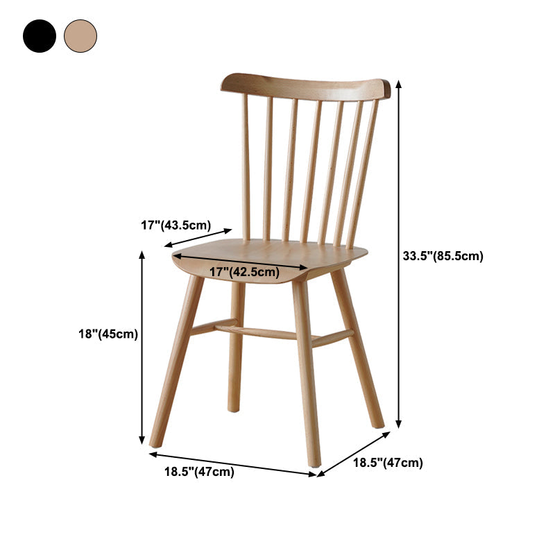 Solid Wood Armless Dining Chairs Contemporary Dining Accent Chair Clearhalo 'Dining Chairs' 'Dining Tables & Seating' 'dining_chair' 'furn' 'furn_dining_chair' 'Furniture' 'Kitchen & Dining Furniture' 5597961