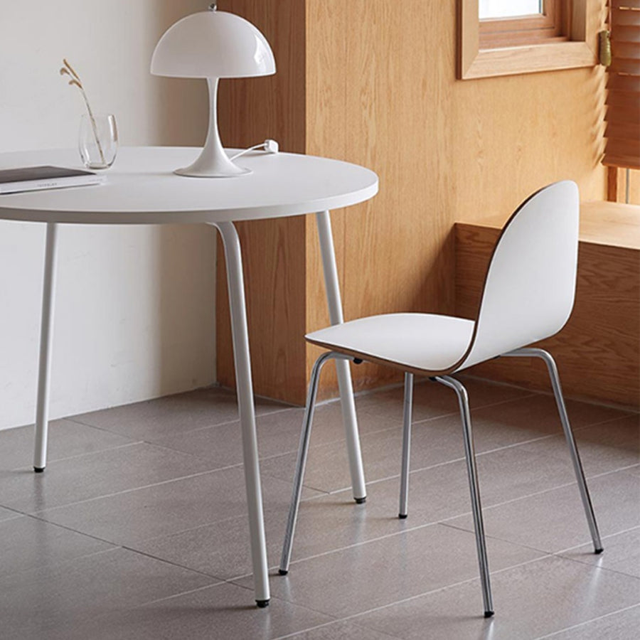 Silla de acento de comedor de madera maciza sillas de comedor lateral contemporáneas