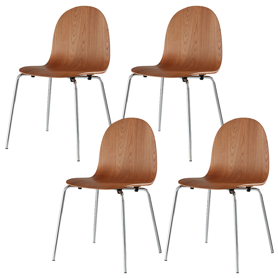 Silla de acento de comedor de madera maciza sillas de comedor lateral contemporáneas