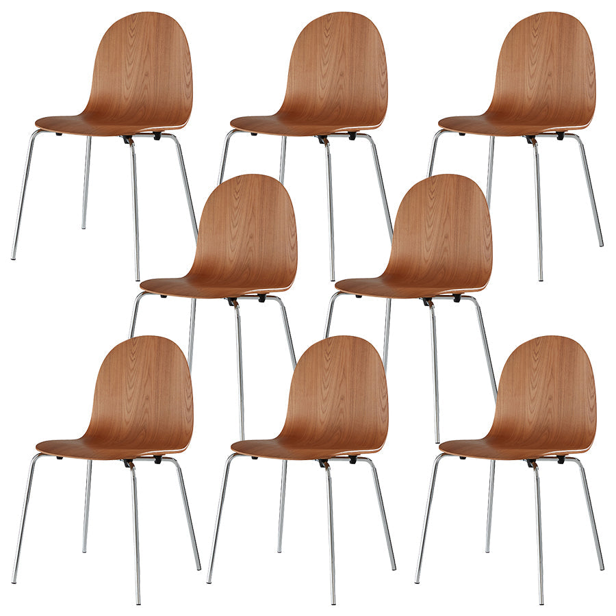 Silla de acento de comedor de madera maciza sillas de comedor lateral contemporáneas