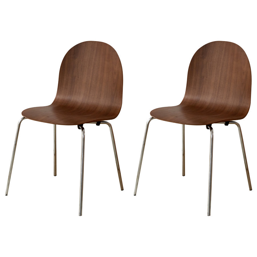 Silla de acento de comedor de madera maciza sillas de comedor lateral contemporáneas