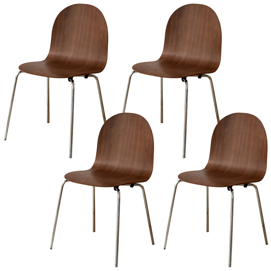 Silla de acento de comedor de madera maciza sillas de comedor lateral contemporáneas