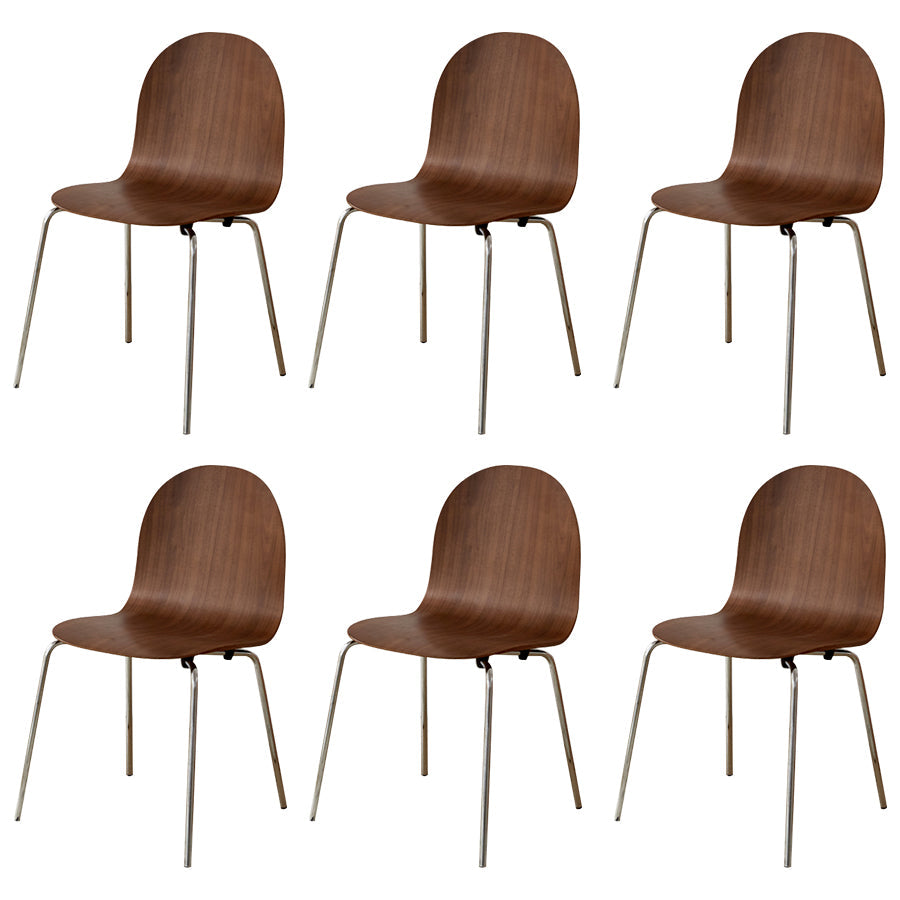 Silla de acento de comedor de madera maciza sillas de comedor lateral contemporáneas