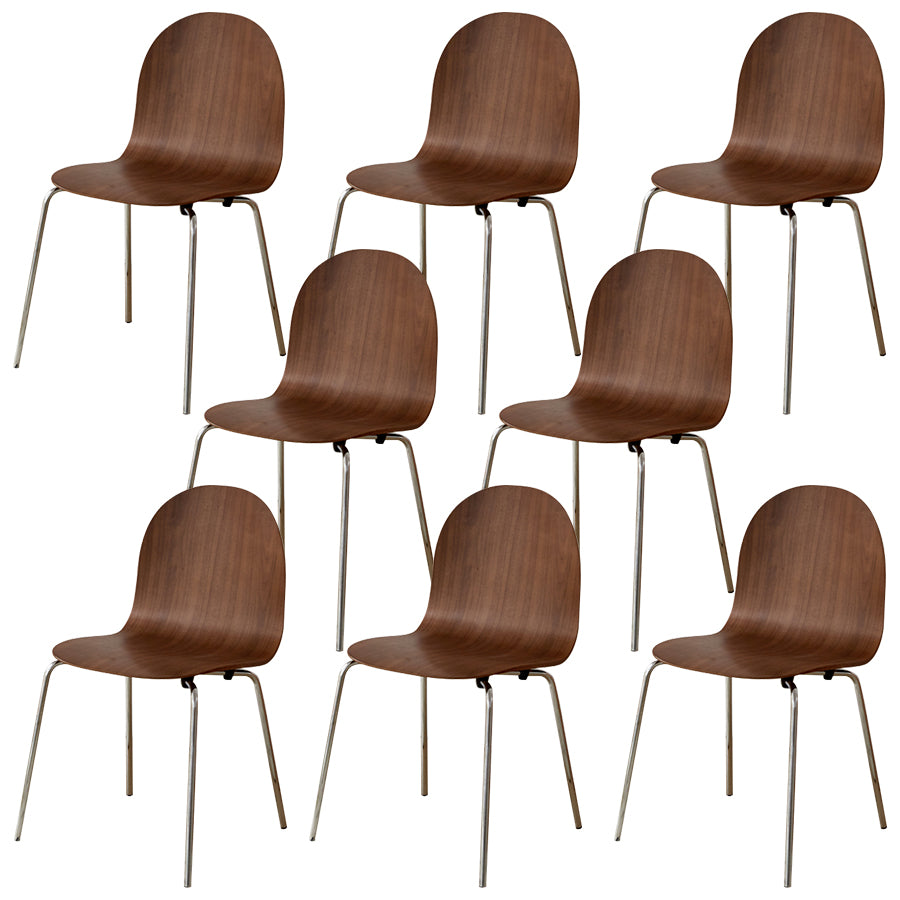 Silla de acento de comedor de madera maciza sillas de comedor lateral contemporáneas