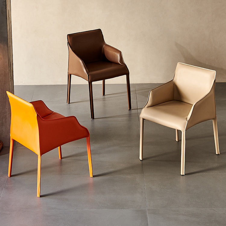 Silla de comedor tapizada para la silla de cuero de cuero para casa para casa