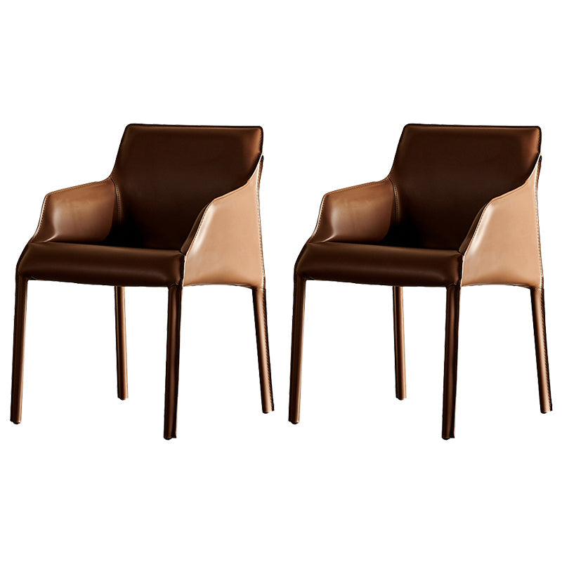 Silla de comedor tapizada para la silla de cuero de cuero para casa para casa