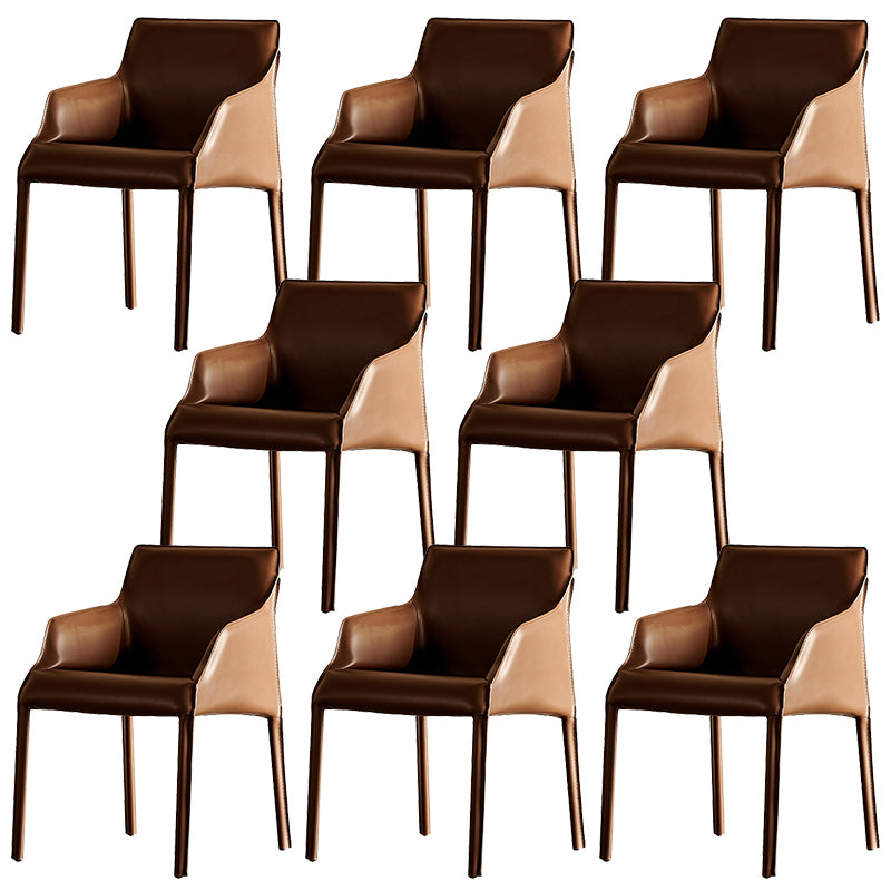 Silla de comedor tapizada para la silla de cuero de cuero para casa para casa