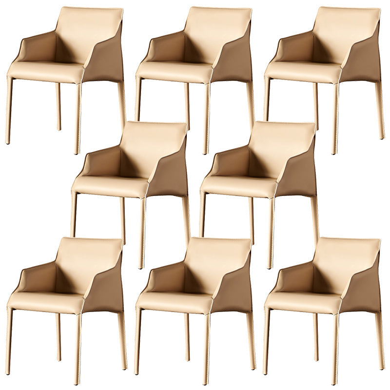 Silla de comedor tapizada para la silla de cuero de cuero para casa para casa