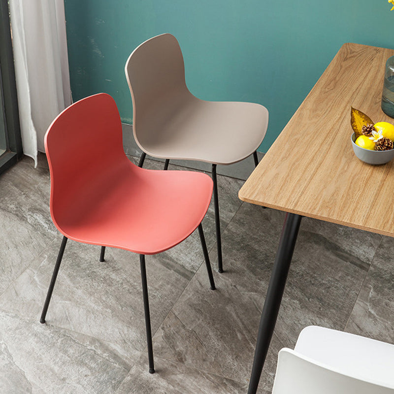 Natural Beech Legs Side Chair Scandinavian Armless Dining Chairs Clearhalo 'Dining Chairs' 'Dining Tables & Seating' 'dining_chair' 'furn' 'furn_dining_chair' 'Furniture' 'Kitchen & Dining Furniture' 5598135