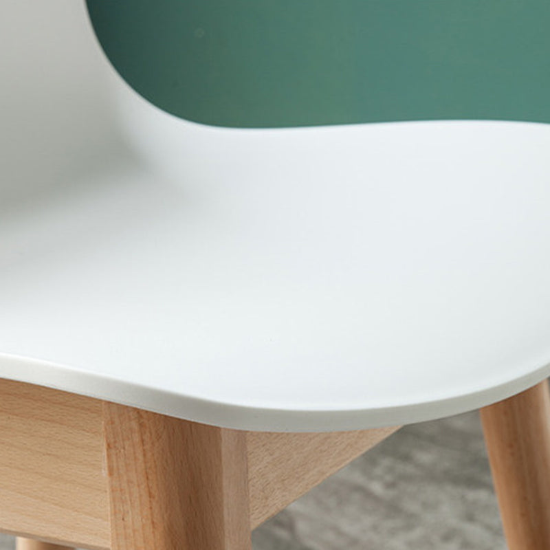 Natural Beech Legs Side Chair Scandinavian Armless Dining Chairs Clearhalo 'Dining Chairs' 'Dining Tables & Seating' 'dining_chair' 'furn' 'furn_dining_chair' 'Furniture' 'Kitchen & Dining Furniture' 5598142