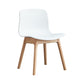 Natural Beech Legs Side Chair Scandinavian Armless Dining Chairs White 1 Piece Clearhalo 'Dining Chairs' 'Dining Tables & Seating' 'dining_chair' 'furn' 'furn_dining_chair' 'Furniture' 'Kitchen & Dining Furniture' 5598143