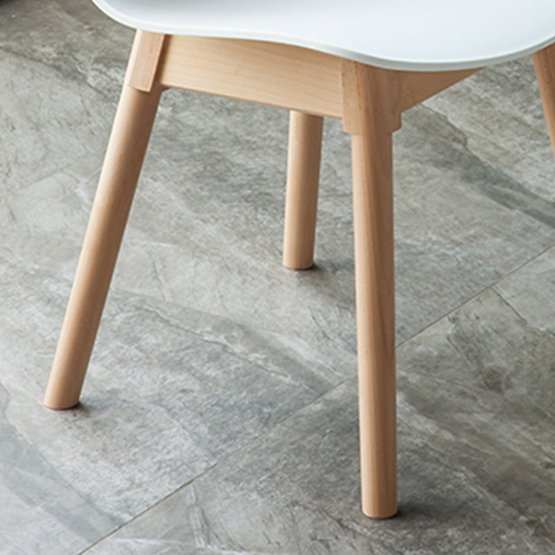 Natural Beech Legs Side Chair Scandinavian Armless Dining Chairs Clearhalo 'Dining Chairs' 'Dining Tables & Seating' 'dining_chair' 'furn' 'furn_dining_chair' 'Furniture' 'Kitchen & Dining Furniture' 5598148