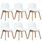 Natural Beech Legs Side Chair Scandinavian Armless Dining Chairs White 6 Piece Set Clearhalo 'Dining Chairs' 'Dining Tables & Seating' 'dining_chair' 'furn' 'furn_dining_chair' 'Furniture' 'Kitchen & Dining Furniture' 5598149