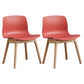 Natural Beech Legs Side Chair Scandinavian Armless Dining Chairs Red 2 Piece Set Clearhalo 'Dining Chairs' 'Dining Tables & Seating' 'dining_chair' 'furn' 'furn_dining_chair' 'Furniture' 'Kitchen & Dining Furniture' 5598155