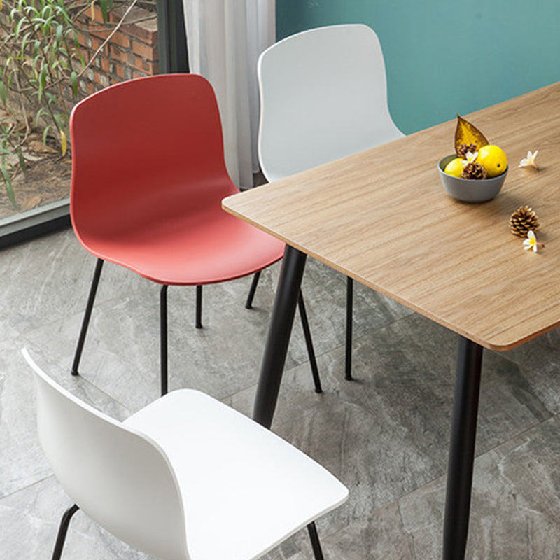 Natural Beech Legs Side Chair Scandinavian Armless Dining Chairs Clearhalo 'Dining Chairs' 'Dining Tables & Seating' 'dining_chair' 'furn' 'furn_dining_chair' 'Furniture' 'Kitchen & Dining Furniture' 5598160