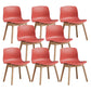 Natural Beech Legs Side Chair Scandinavian Armless Dining Chairs Red 8 Piece Set Clearhalo 'Dining Chairs' 'Dining Tables & Seating' 'dining_chair' 'furn' 'furn_dining_chair' 'Furniture' 'Kitchen & Dining Furniture' 5598161
