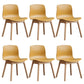 Natural Beech Legs Side Chair Scandinavian Armless Dining Chairs Yellow 6 Piece Set Clearhalo 'Dining Chairs' 'Dining Tables & Seating' 'dining_chair' 'furn' 'furn_dining_chair' 'Furniture' 'Kitchen & Dining Furniture' 5598165