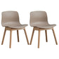 Natural Beech Legs Side Chair Scandinavian Armless Dining Chairs Camel 2 Piece Set Clearhalo 'Dining Chairs' 'Dining Tables & Seating' 'dining_chair' 'furn' 'furn_dining_chair' 'Furniture' 'Kitchen & Dining Furniture' 5598168