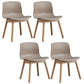 Natural Beech Legs Side Chair Scandinavian Armless Dining Chairs Camel 4 Piece Set Clearhalo 'Dining Chairs' 'Dining Tables & Seating' 'dining_chair' 'furn' 'furn_dining_chair' 'Furniture' 'Kitchen & Dining Furniture' 5598169