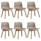 Natural Beech Legs Side Chair Scandinavian Armless Dining Chairs Camel 6 Piece Set Clearhalo 'Dining Chairs' 'Dining Tables & Seating' 'dining_chair' 'furn' 'furn_dining_chair' 'Furniture' 'Kitchen & Dining Furniture' 5598170