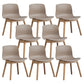 Natural Beech Legs Side Chair Scandinavian Armless Dining Chairs Camel 8 Piece Set Clearhalo 'Dining Chairs' 'Dining Tables & Seating' 'dining_chair' 'furn' 'furn_dining_chair' 'Furniture' 'Kitchen & Dining Furniture' 5598171